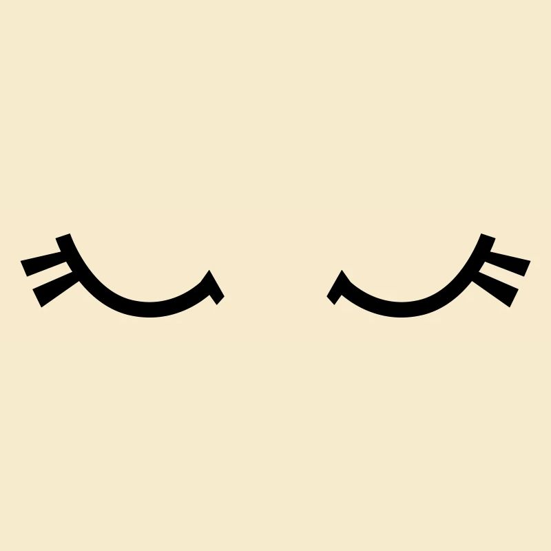 yeux endormis avec des cils mignons