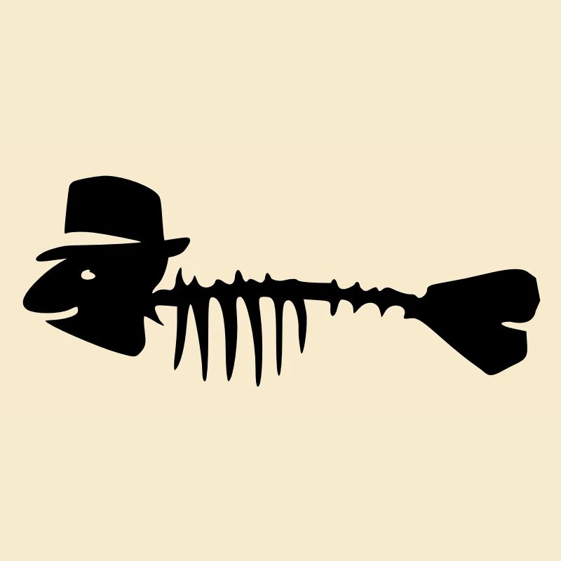 Fishbone with hat