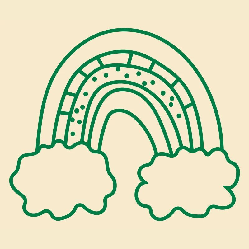 Irregular Rough cute rainbow