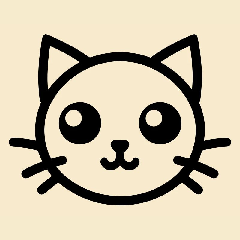 Tête de chat mignon Chat mignon