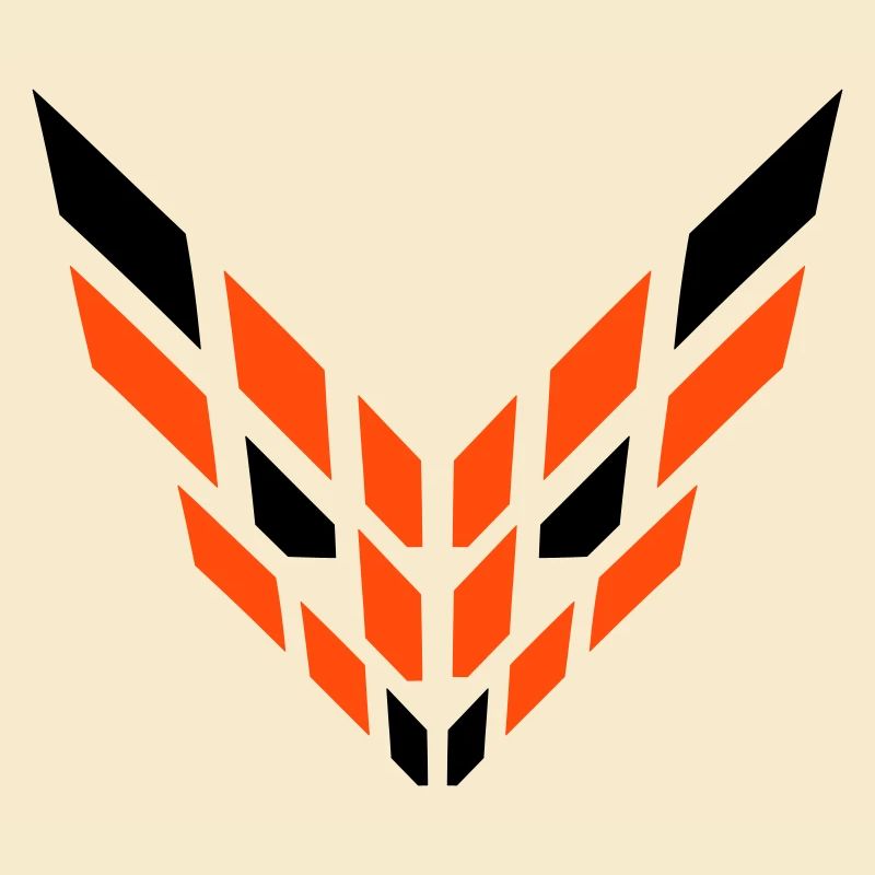 Fuchs Rotfuchs Abstraktes Logo Cool Böser Blick