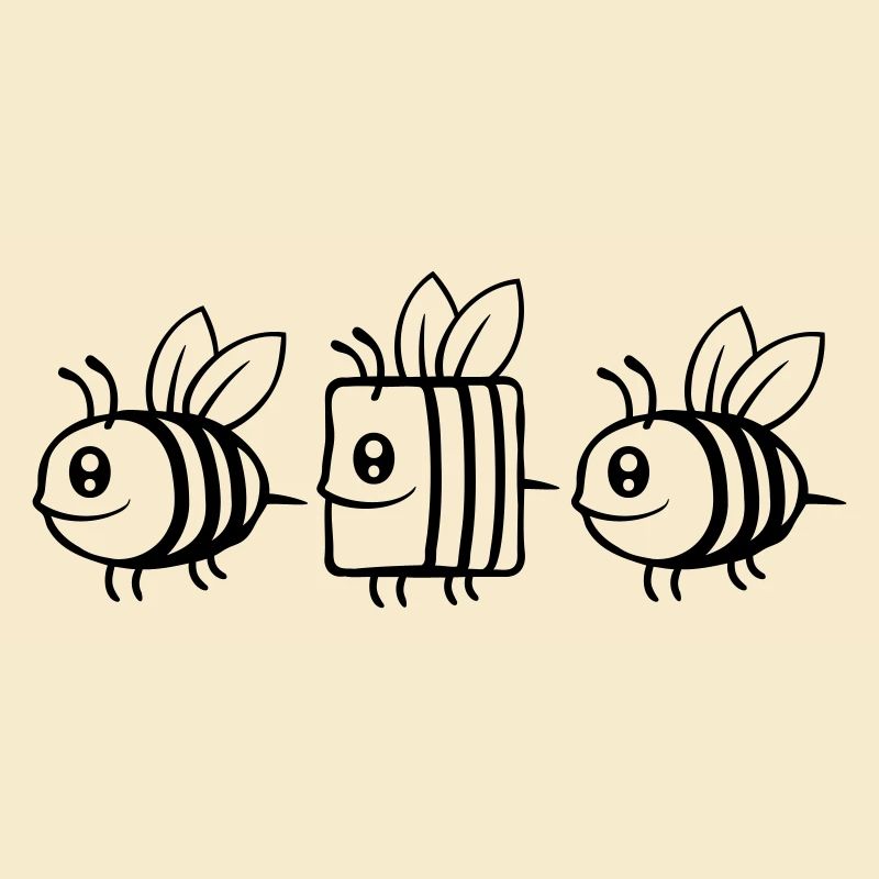 Abeilles comiques abeilles différentes