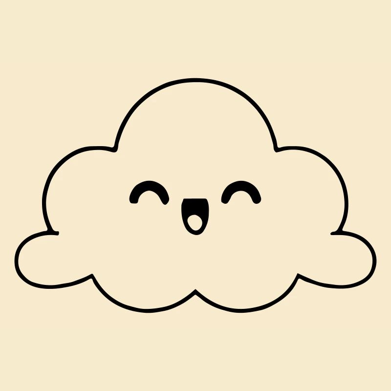 Sweet cloud with face Sweet cloud vector