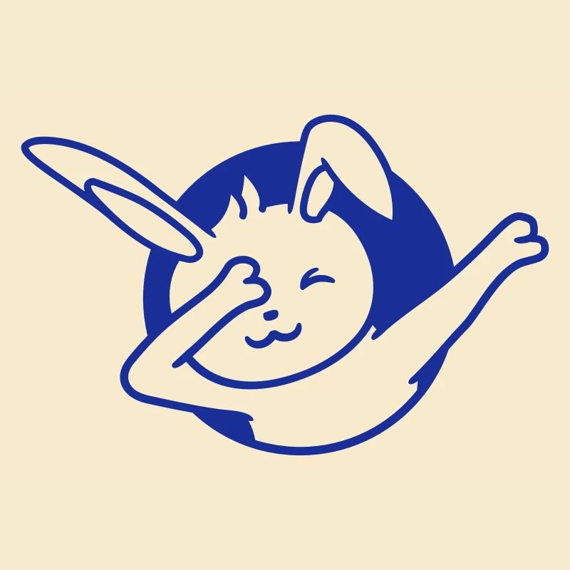 Lapin Dabbing Dab Danse Pose Trou Danse Fête Fun