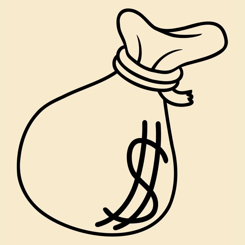 Sac d’argent de symbole de dollar