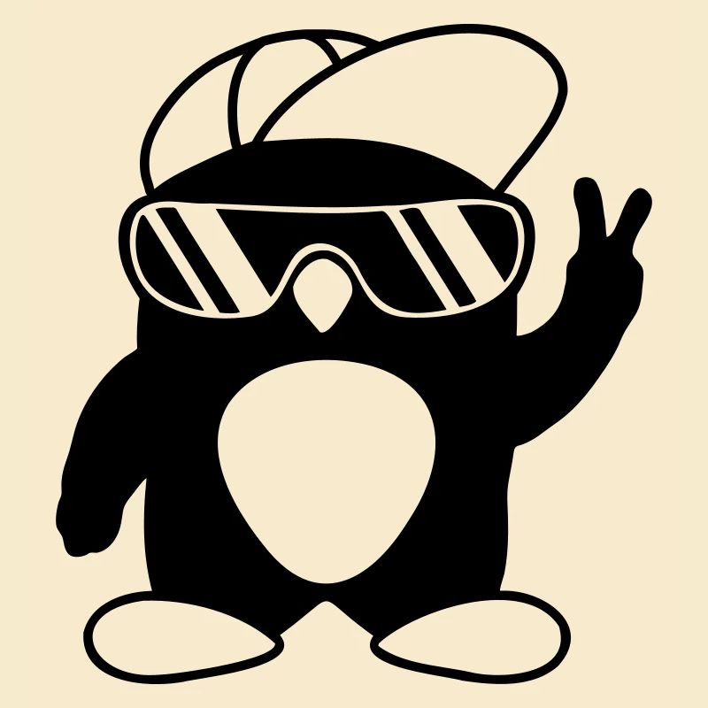 Peace Cool Penguin Hand Signal