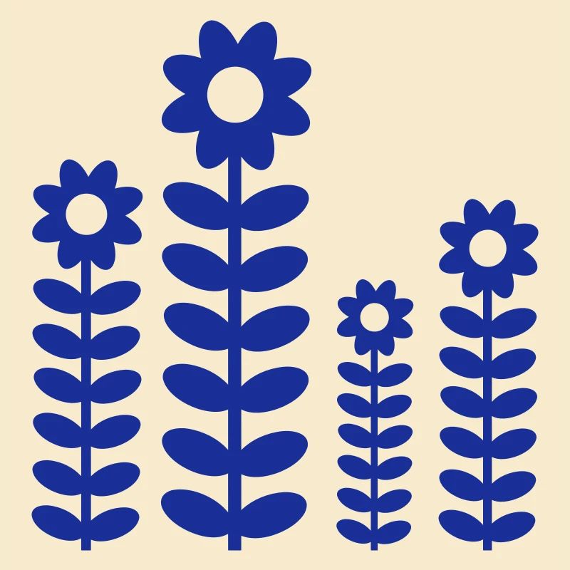 Many Pretty Flowers Colorful Decorative Pattern Beautiful