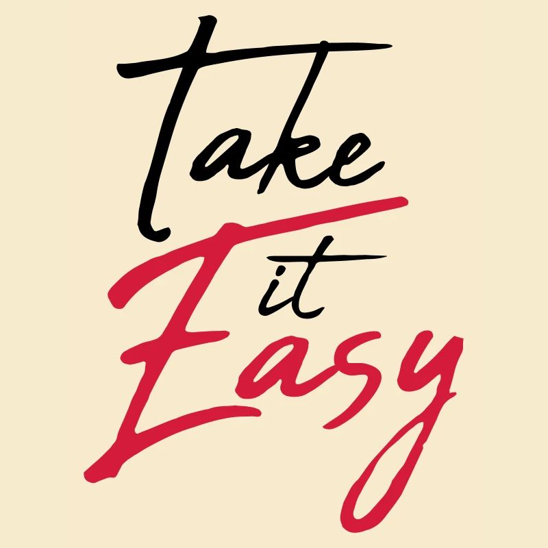 ruhig cool take it easy logo design text chill ein