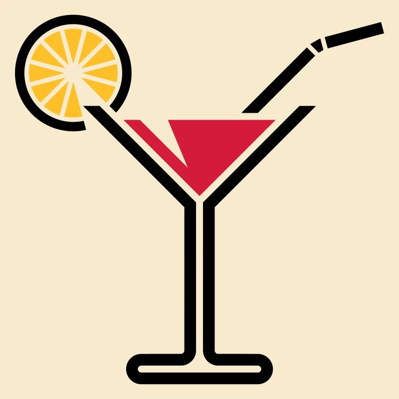 Cocktail / Cocktailglas / Martini (Bold / Rot)
