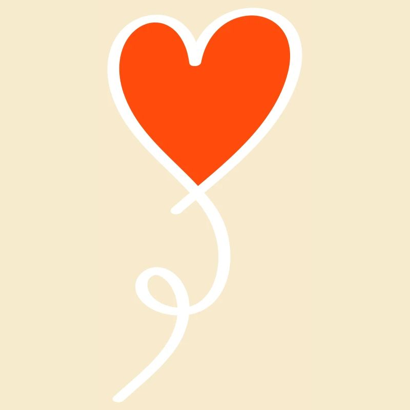 Heart on a thread two-tone