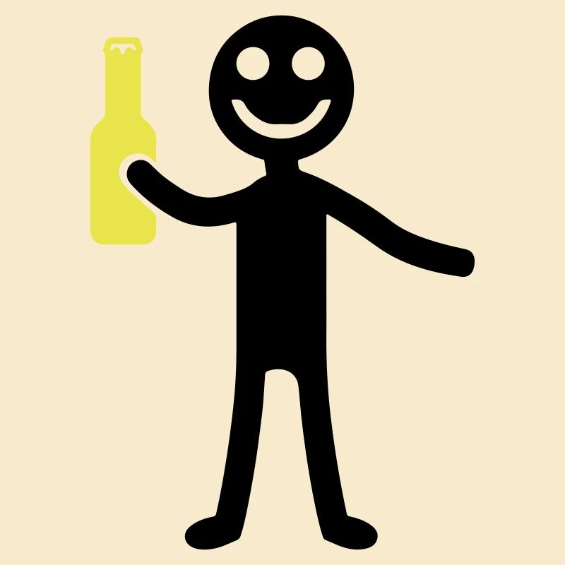 Strichmännchen Bier Lustig
