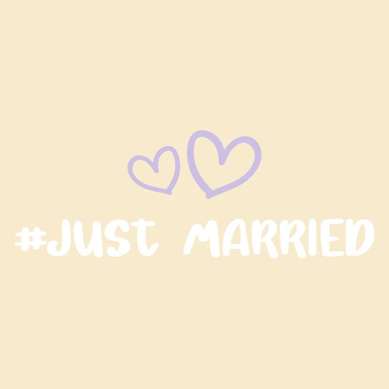 Just Married Wedding Heart