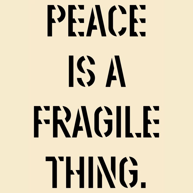 Peace vs. War statement pacifism stencil