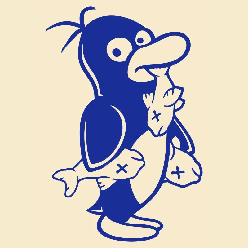 Penguin Eats Three Fish Caught Hunger Delicious