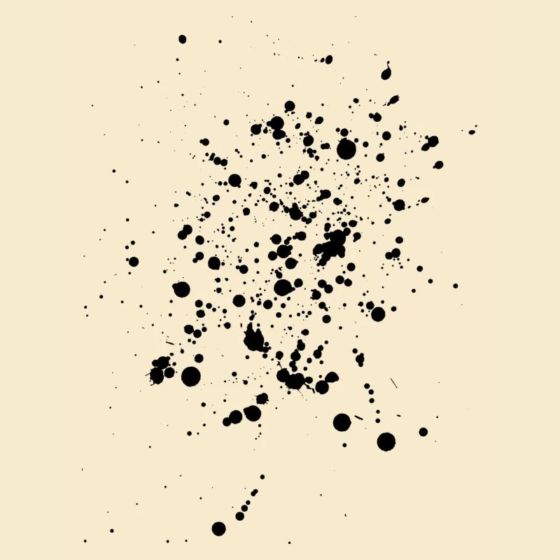 Schwarze Kleckse oder Farbspritzer