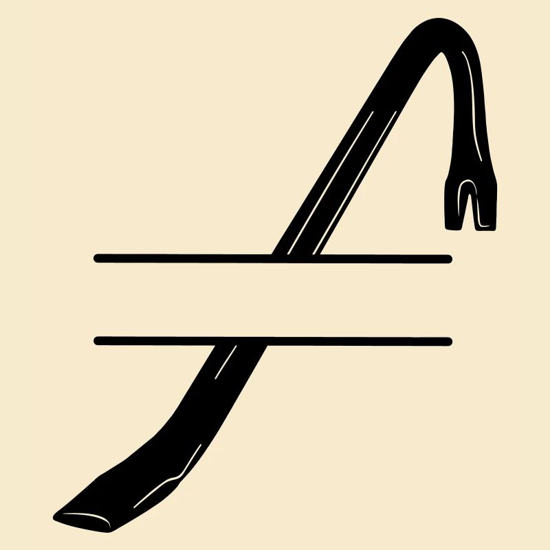 Einbruchslogo Brechstange oder Brechstange