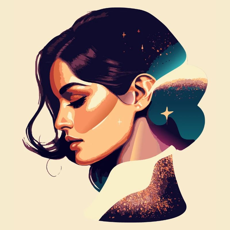 Kosmische Traumfrau Illustration