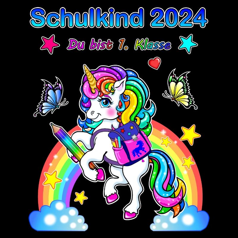 Einschulung Mädchen - Schulkind 2024 Einhorn