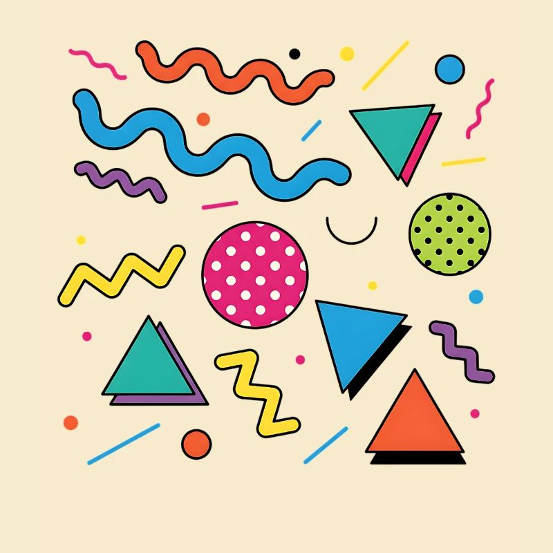 Neon Geometry: Bright Shapes