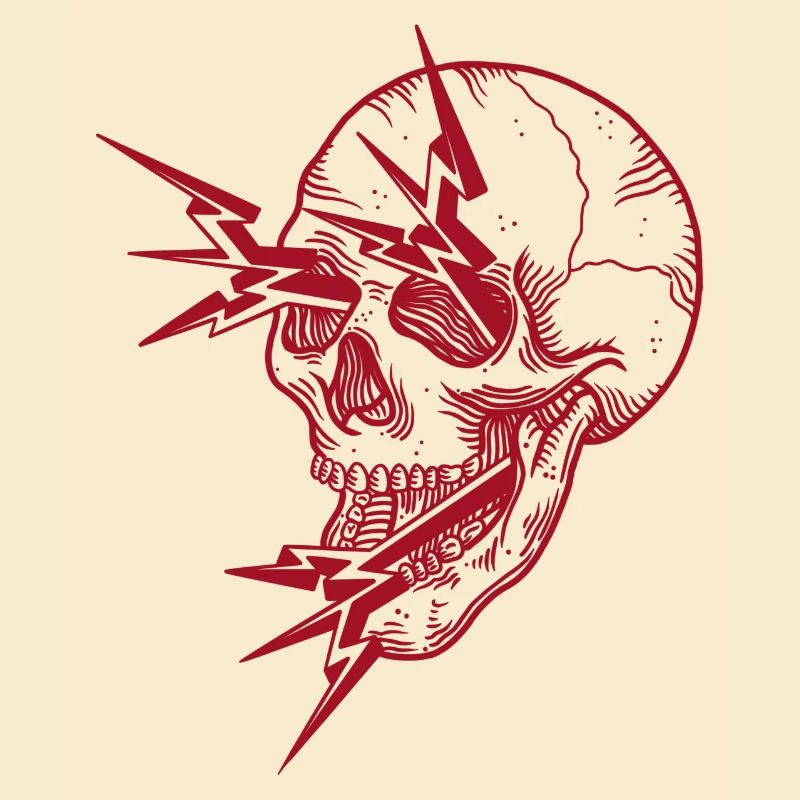 Skull flash red