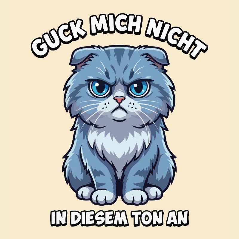 Ne me regarde pas comme ça – chat de dessin animé