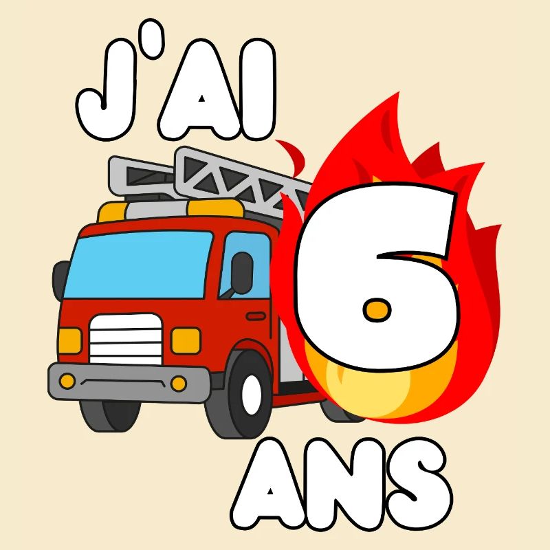 J’ai 6 ans camion de pompier fun