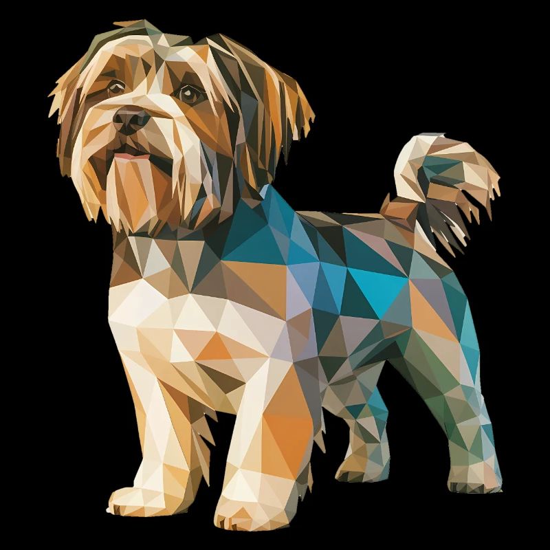 Shih Tzu - Cool Low Poly Logo