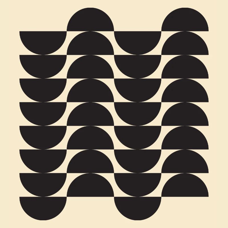 Noir Wave Geometric Grid