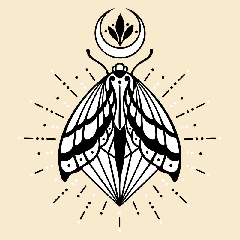 Moth moon crystal diamond firefly