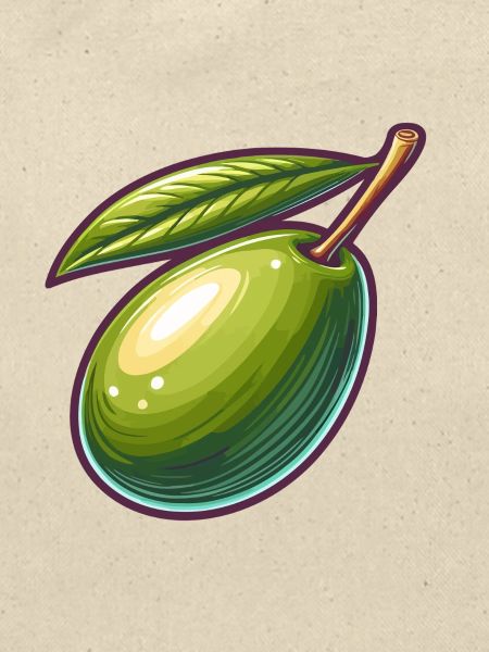 Olivenillustration detailliert