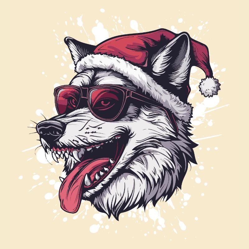 Wolf Christmas Funny