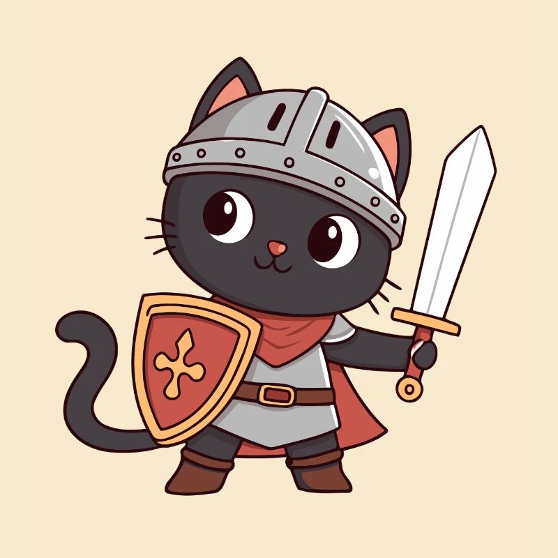 Schwarzer Katzenritter
