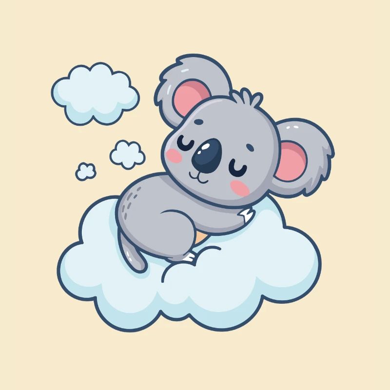 Schläfrige Koala-Wolke
