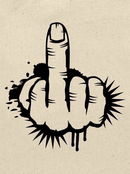 Mittelfinger Graffiti