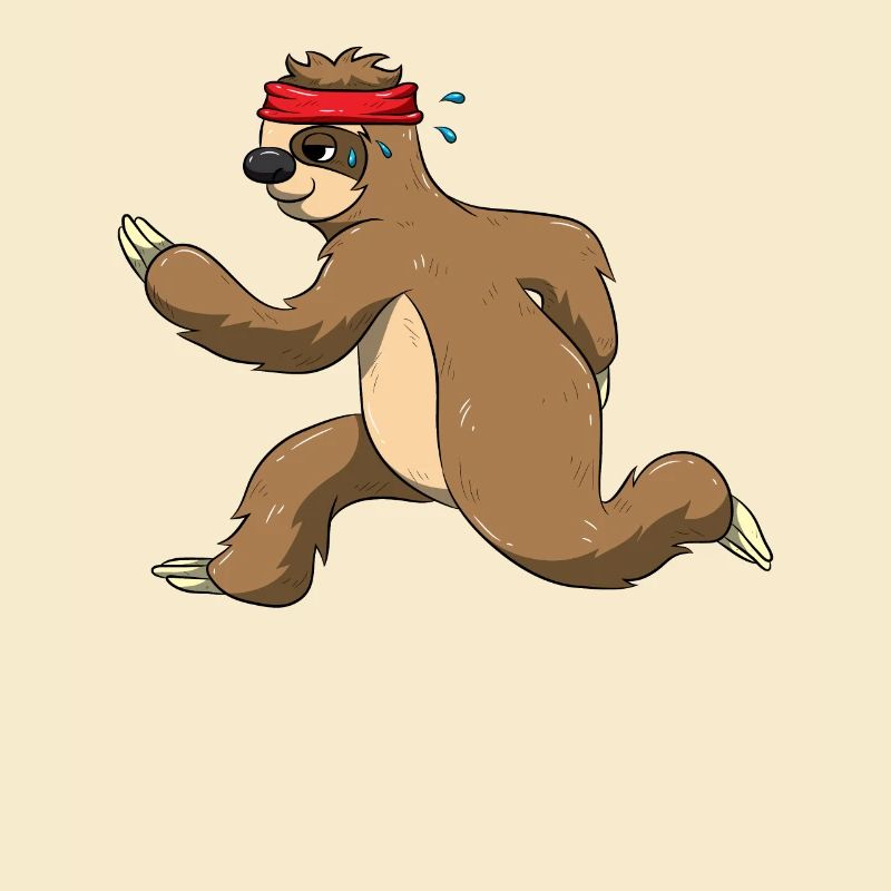Funny Sloth Runner Jogger Jogging Gift