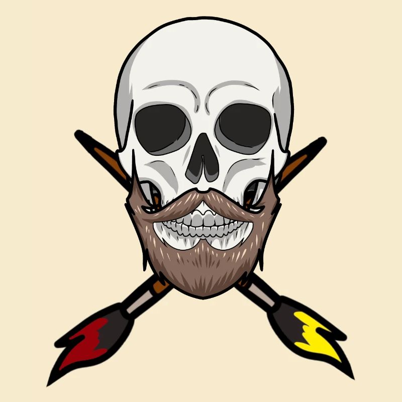 Work Painter Skull Painter Master Art Brush