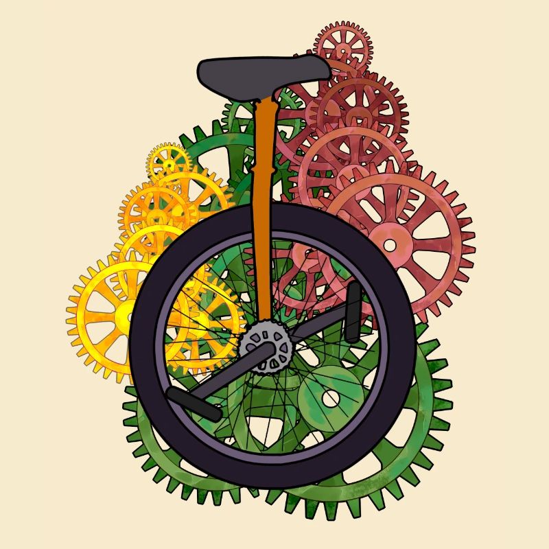 Machine monocycle technique Roue Roue Vélo