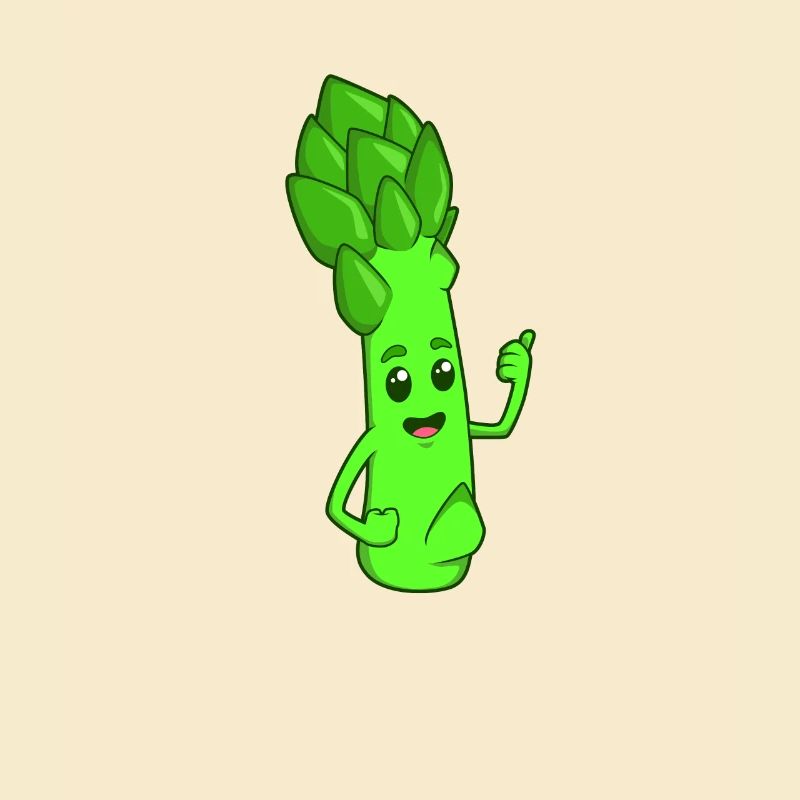 Comic green asparagus