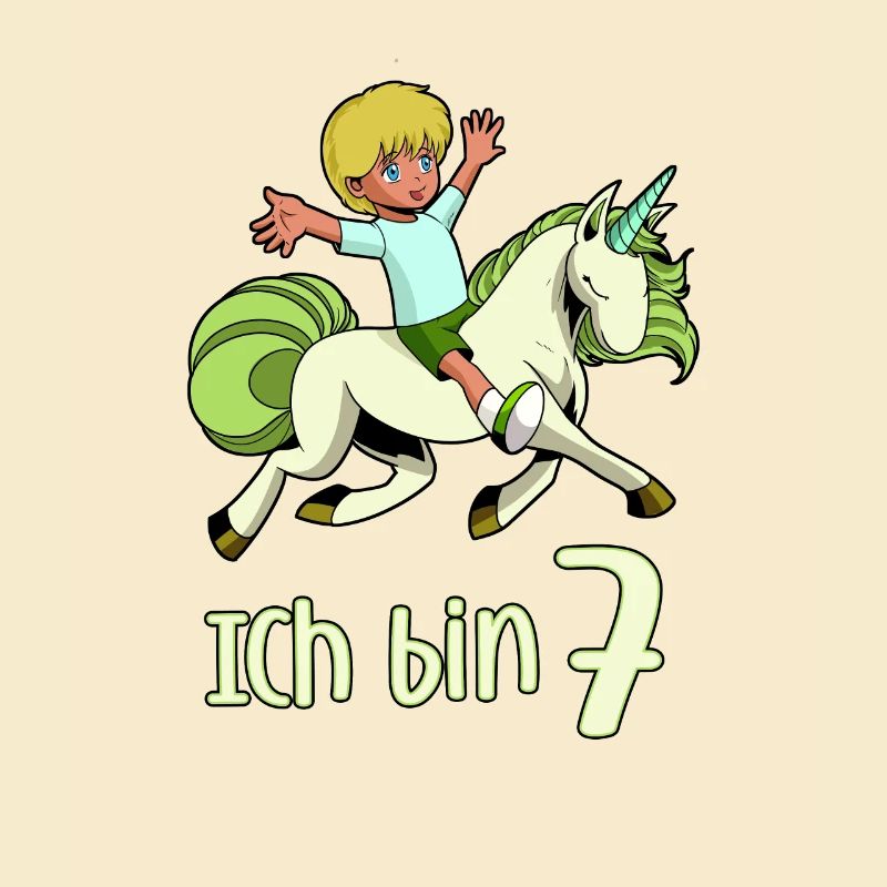 Geburtstagsshirt Einhorn - 7 Geburtstag Junge