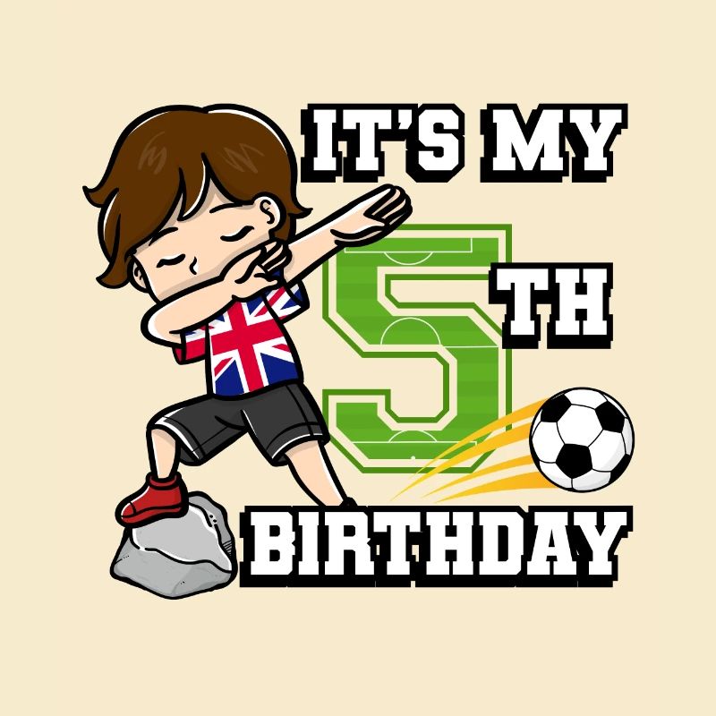 Soccer Boy C’est mon drapeau du 5e anniversaire