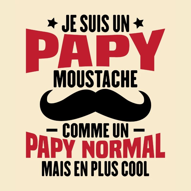 Un papy moustache comme un papy normal