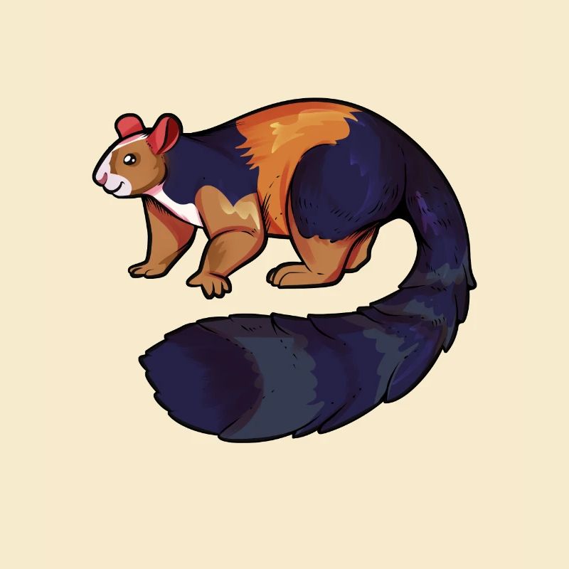 Dessin d’un écureuil géant
