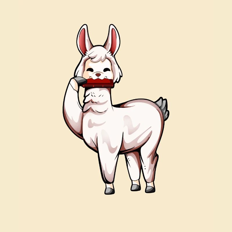 Lama plays harmonica