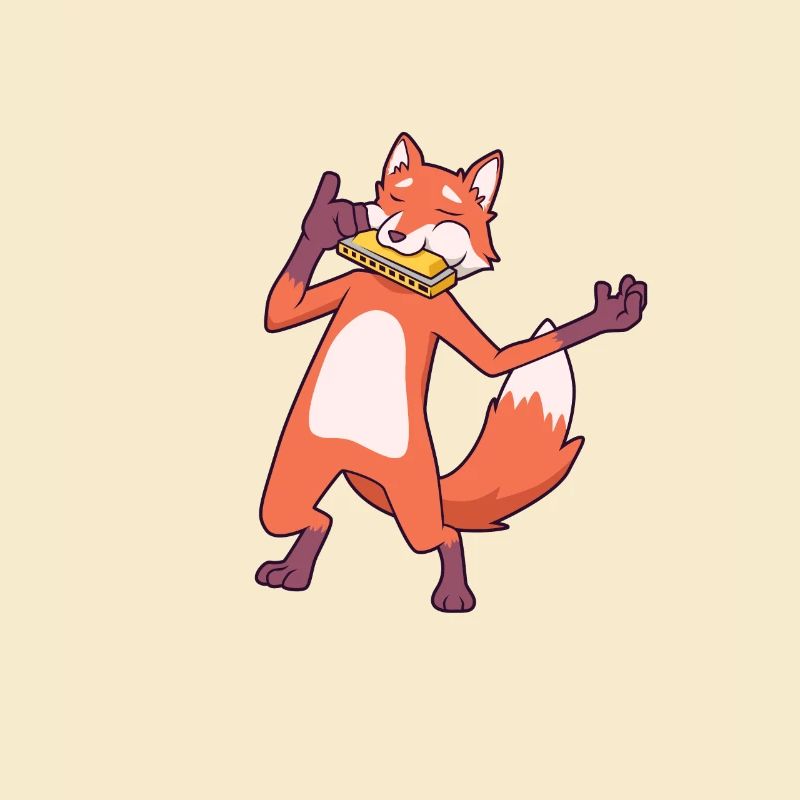 Fox plays harmonica