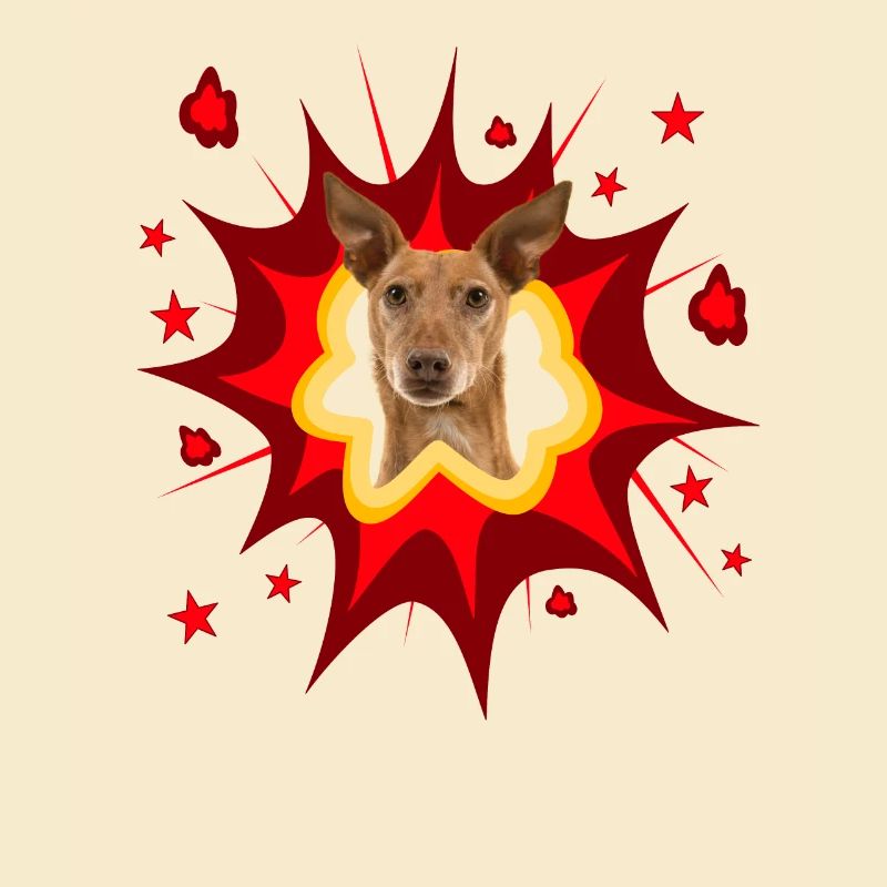 Conception de chien comique - Pow - Podenco