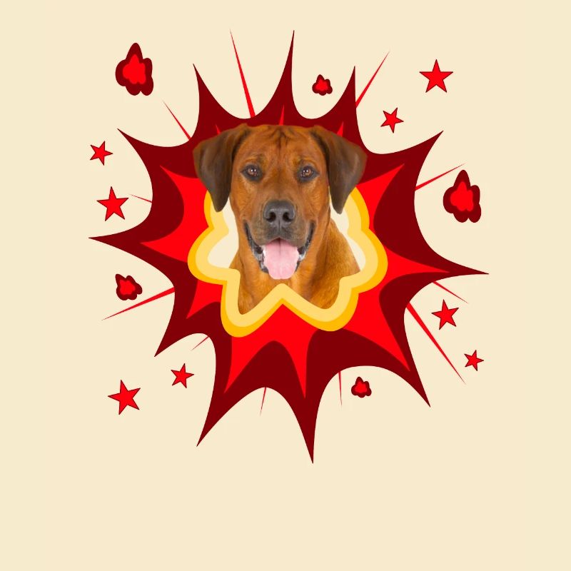 Comic Hund Design - Pow - Rhodesian Ridgeback