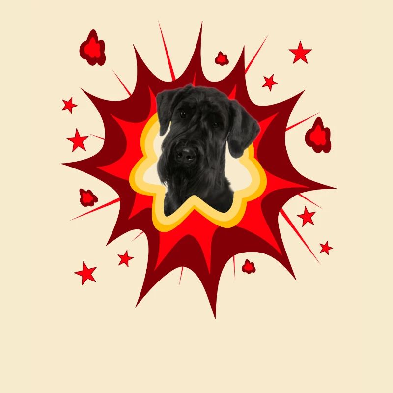 Conception de chien comique - Pow - Schnauzer géant