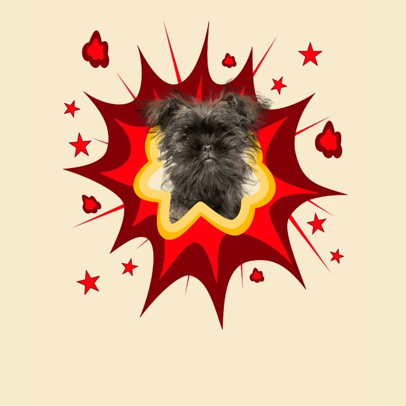 Conception de chien de bande dessinée - Pow - Affenpinscher