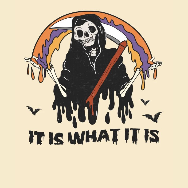 Retro Halloween: Grim Reaper "It Is What It Is"