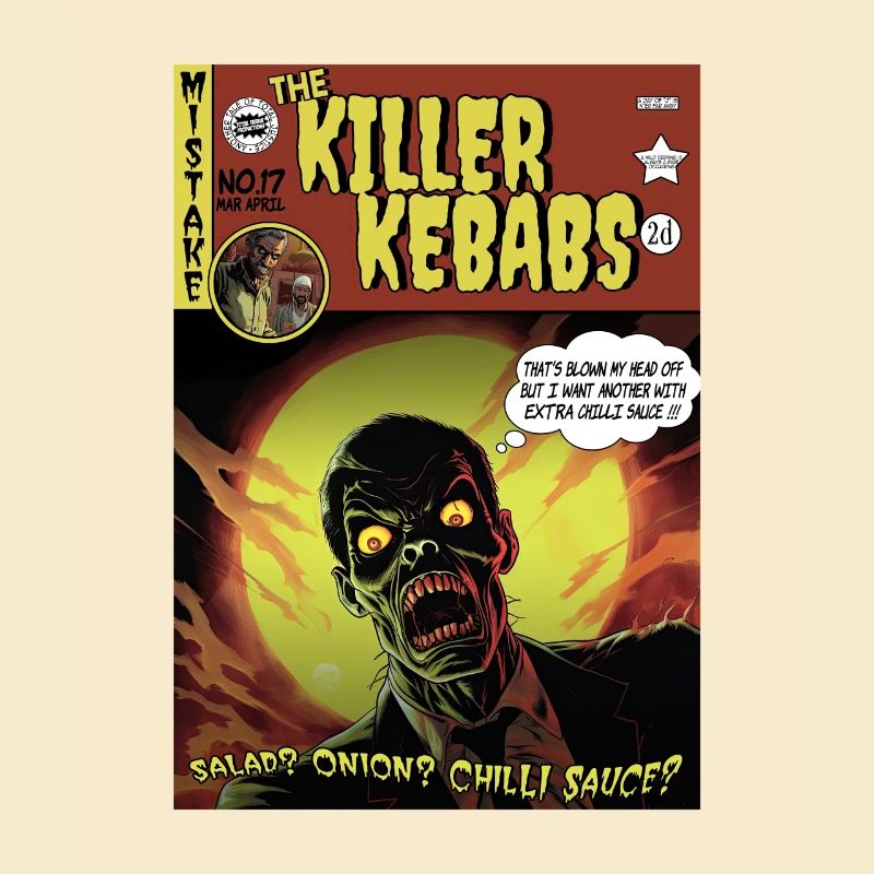 Retro Horror Comic - Killer Kebabs